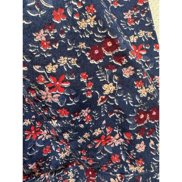 Express Mens Button Up Long Sleeve Slim Fit Shirt Size L Blue Floral Lightweight - Picture 6 of 10